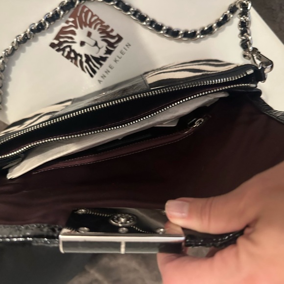 Coach Black and Cream Zebra Print Clutch - Picture 6 of 6